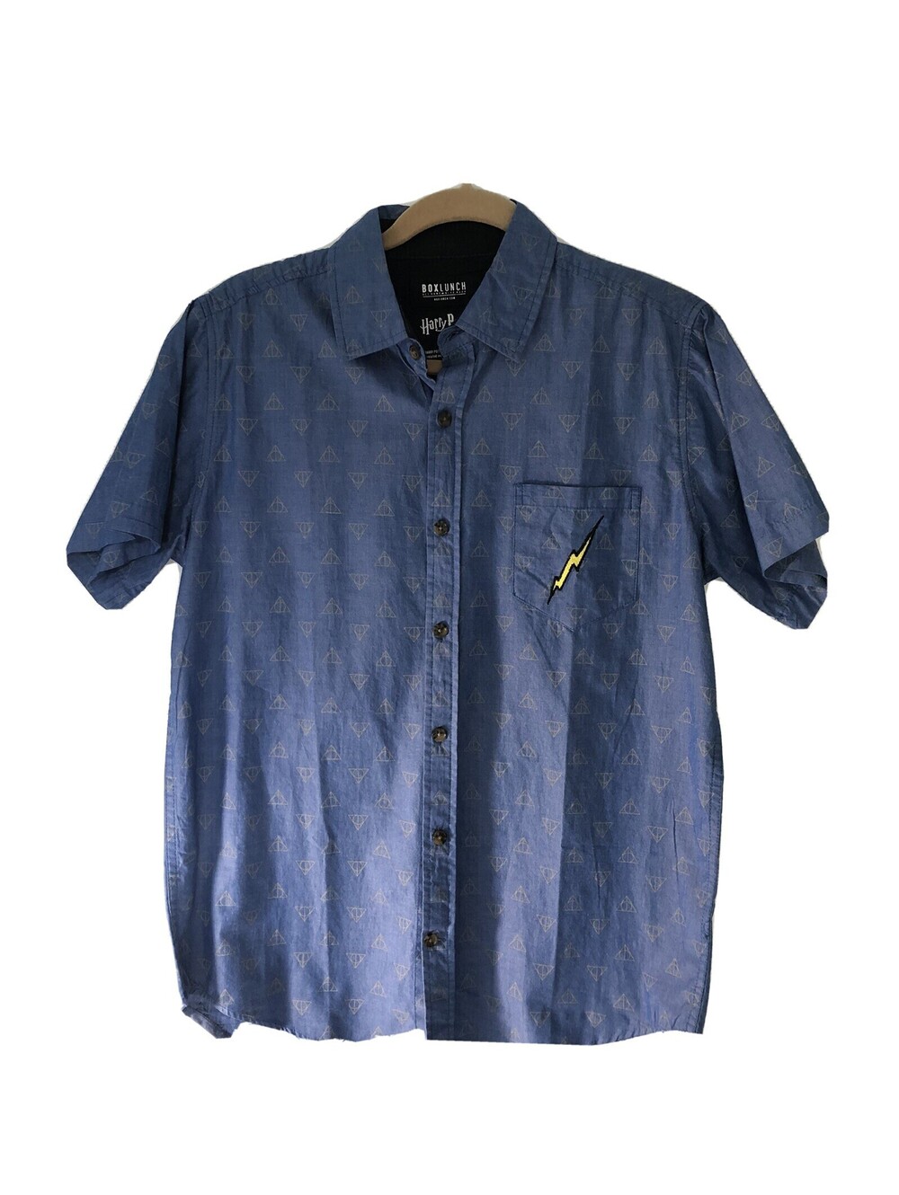 HARRY POTTER Mens Short Sleeve Button Down Shirt Size Small